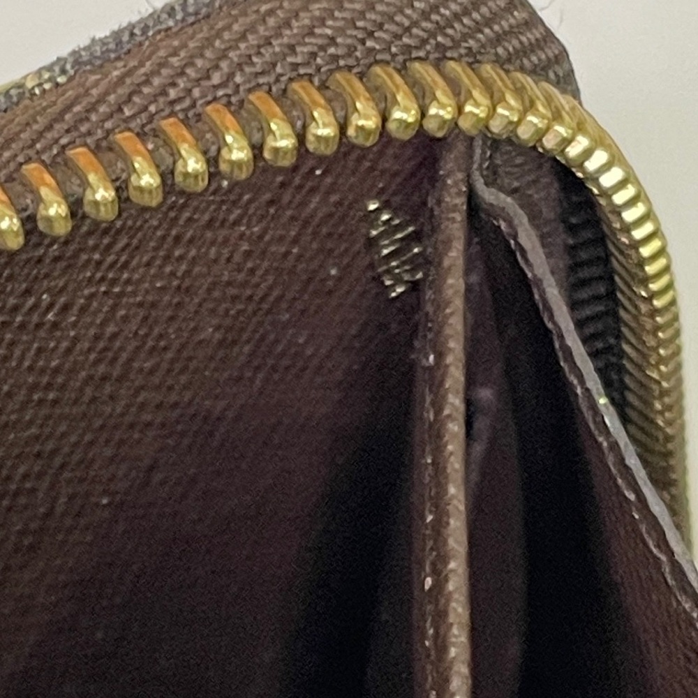 Authentic Louis Vuitton Denim Mini linn Long Zippy brown distressed monogram - Picture 7 of 8